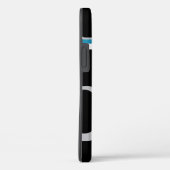 Retro blauw grijs wit vierkantjes patroon Case-Mate iPhone case (Achterkant / Rechts)