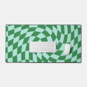 Retro Blauw Groen Geruit geruit geruit geruit Bureaumat (Keyboard & Muis)