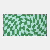 Retro Blauw Groen Geruit geruit geruit geruit Bureaumat (Voorkant)