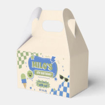 Retro Blauw Groen Jongens Verjaardag
