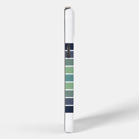 Retro blauw & groen surfboard gestreept Case-Mate iPhone case (Achterkant / Rechts)