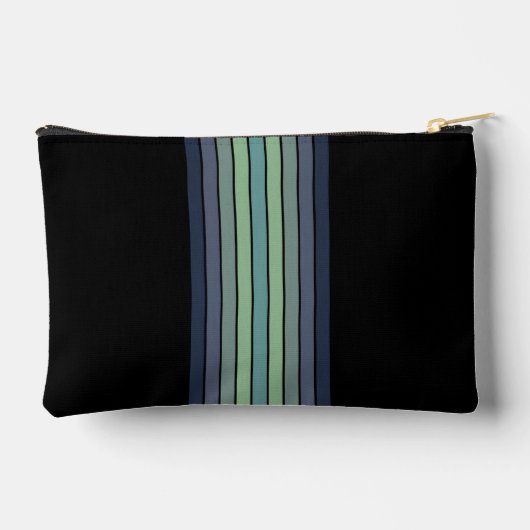 Retro blauw & groen surfboard gestreept etui (Achterkant)