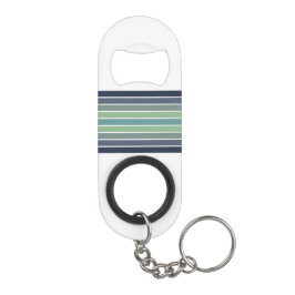 Retro blauw & groen surfboard gestreept mini flessenopener