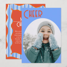 Retro Blauw Kerstplezier