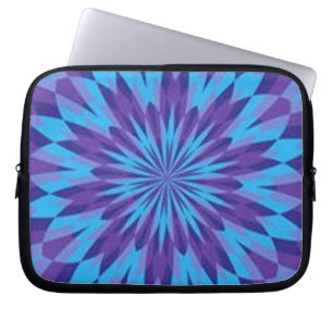 Retro Blauw Laptop van de Plons Sleeve