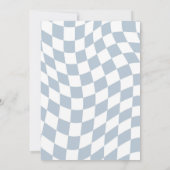 Retro Blauw Race Auto Snel Een 1e Verjaardag Kaart (Achterkant)