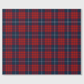 Retro Blauw Rood Kerstmis Nieuwjaar Tartan Plaid Cadeaupapier (Vlak)