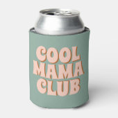 Retro Blauw Roze Grappig Moederdag  Blikjeskoeler (Blikje Voorkant)
