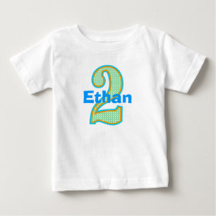 Retro blauw, Sinaasappel en groen tweede verjaarda