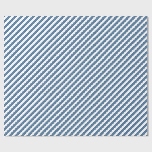 Retro blauw & wit gestreept inpakpapier (Vlak)