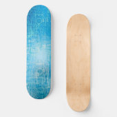 Retro Blauwdruk Skateboard Art (Voorkant)