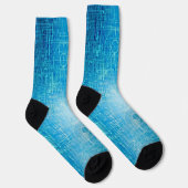 Retro Blauwdruk Sokken – Stijl Ontmoet Comfort (Rechts)