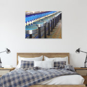 retro blauwe barkrukken impressionisme canvas afdruk (Insitu (Slaapkamer))