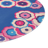 Retro Blauwe Bloemen Snijplank (Hoek)