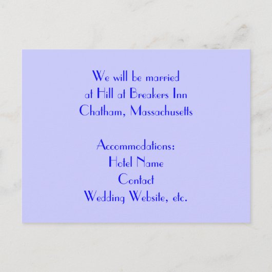 Retro blauwe cirkels & ovalen Royal Save the Date Aankondigingskaart (Achterkant)