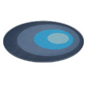 Retro Blauwe Cirkels Snijplank (Hoek)