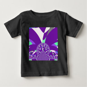 Retro Blauwe Cyaan Kaleidoscoop Art Print
