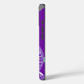 Retro Blauwe Cyaan Kaleidoscoop Art Print Case-Mate iPhone Case (Achterkant / Links)