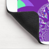 Retro Blauwe Cyaan Kaleidoscoop Art Print Muismat (Hoek)