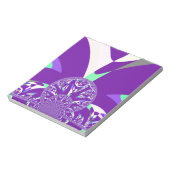 Retro Blauwe Cyaan Kaleidoscoop Art Print Notitieblok (Linkerzijde)