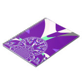 Retro Blauwe Cyaan Kaleidoscoop Art Print Notitieboek (Linkerzijde)