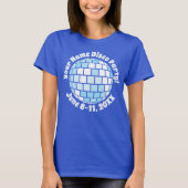 Retro Blauwe Disco Bal PERSOONLIJKE T-Shirt (Voorkant)