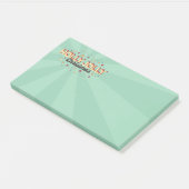 Retro blauwe flitskleur holly jolly kersttekst post-it® notes (Schuin)