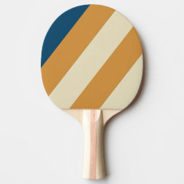 Retro Blauwe Golf Krachtige Strepen Tafeltennisbatje