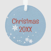 Retro Blauwe Kerstwagen Ornament (achterkant)