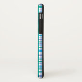 Retro Blauwe Paarse Plaid controleert het Hoesje (Achterkant/links)