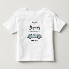Retro Blauwe Race Auto Twee Snelle Jongen 2e Verja Kinder Shirts