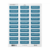 Retro blauwe retouradres etiket (Full Sheet)