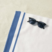 Retro blauwe schelpen & bruiloftbellen vrijgezelle strandlaken (In situ)