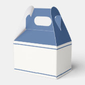 Retro Blauwe Schelpen & Trouwbellen Bachelorette Bedankdoosjes (Achterkant)