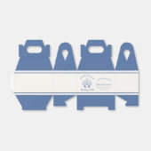 Retro Blauwe Schelpen & Trouwbellen Bachelorette Bedankdoosjes (Uitgevouwen)