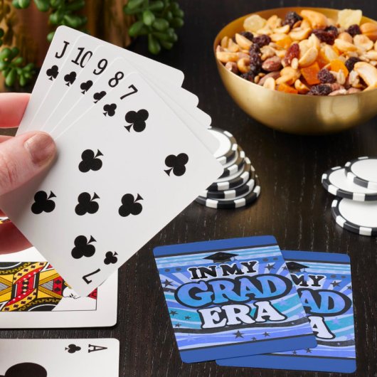 Retro Blauwe Stijlvolle Fun In Mijn Afstudeertijdp Pokerkaarten