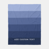 Retro blauwe strepen met eenvoudige schreefloze na fleece deken (Voorkant)