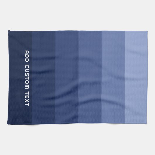 Retro blauwe strepen met eenvoudige schreefloze na theedoek (Horizontaal)