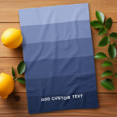 Retro blauwe strepen met eenvoudige schreefloze na theedoek