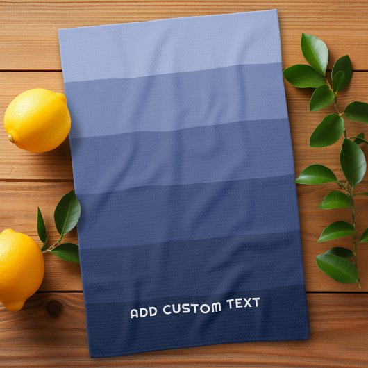 Retro blauwe strepen met eenvoudige schreefloze na theedoek