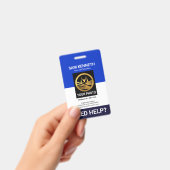 Retro Blauwe Witte Kolom ID Badge Medische Staf (Handheld)