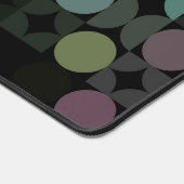 Retro Blauwgroen Blauw Groen Bruin Zwart Pop Kunst Bureaumat (Hoek)