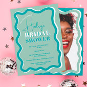 Retro blauwgroen blauw kromme kronkelt golvend vri kaart