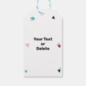 Retro Blauwgroen en Red Bowling Birthday Dank je Cadeaulabel (Achterkant)