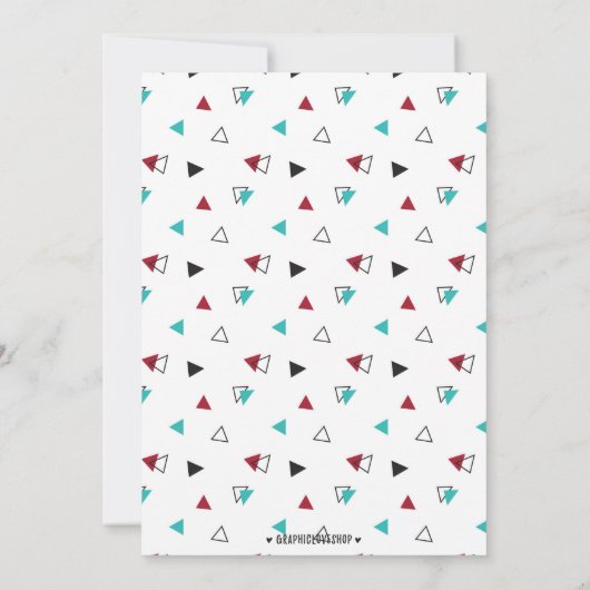 Retro Blauwgroen en Red Bowling Birthday Party Kaart (Achterkant)