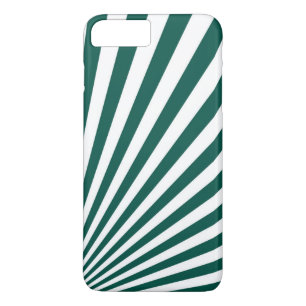 Retro Blauwgroen groene achtergrond Sun Rays Case-Mate iPhone Case