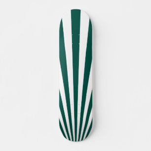 Retro Blauwgroen groene achtergrond Sun Rays Skateboard
