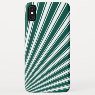 Retro Blauwgroen groene funky Sun Rays Achtergrond Case-Mate iPhone Case
