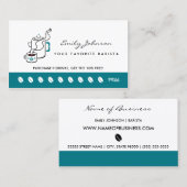 Retro Blauwgroen koffiepot Barista Loyalty Punch K (Voorkant / Achterkant)