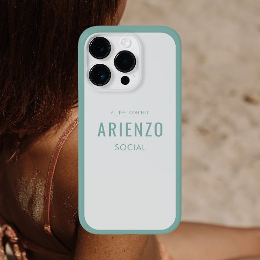 Retro Blauwgroen social media merk Case-Mate iPhone Case